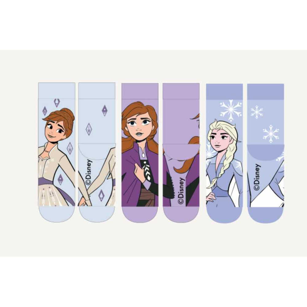 E-shop Setino Sada 3 párov detských ponožiek - Frozen, Elsa a Anna Veľkosť ponožiek: 31-34