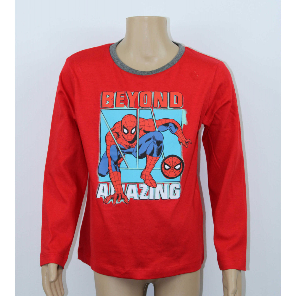 E-shop Setino Tričko s dlhým rukávom - Spiderman, červené