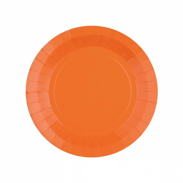 Santex Papierové taniere - jednofarebné 17,5 cm Farba: Oranžová