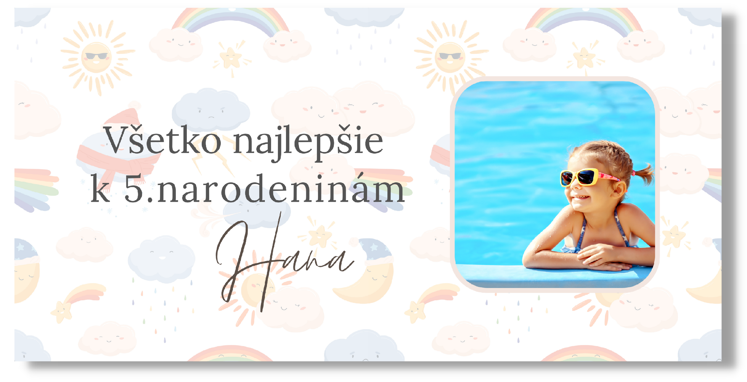 E-shop Personal Narodeninový banner s fotkou - Cute weather Rozmer banner: 130 x 260 cm