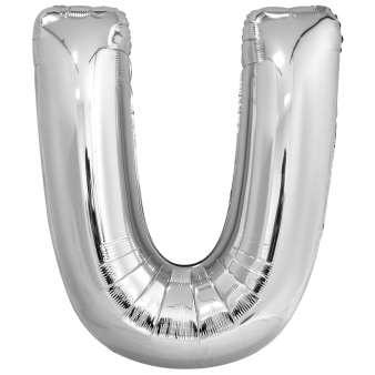 E-shop Amscan Fóliový balónik - písmeno U, strieborný 86 cm