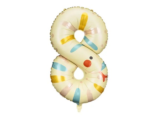 E-shop PartyDeco Fóliový balón - číslo 8, had