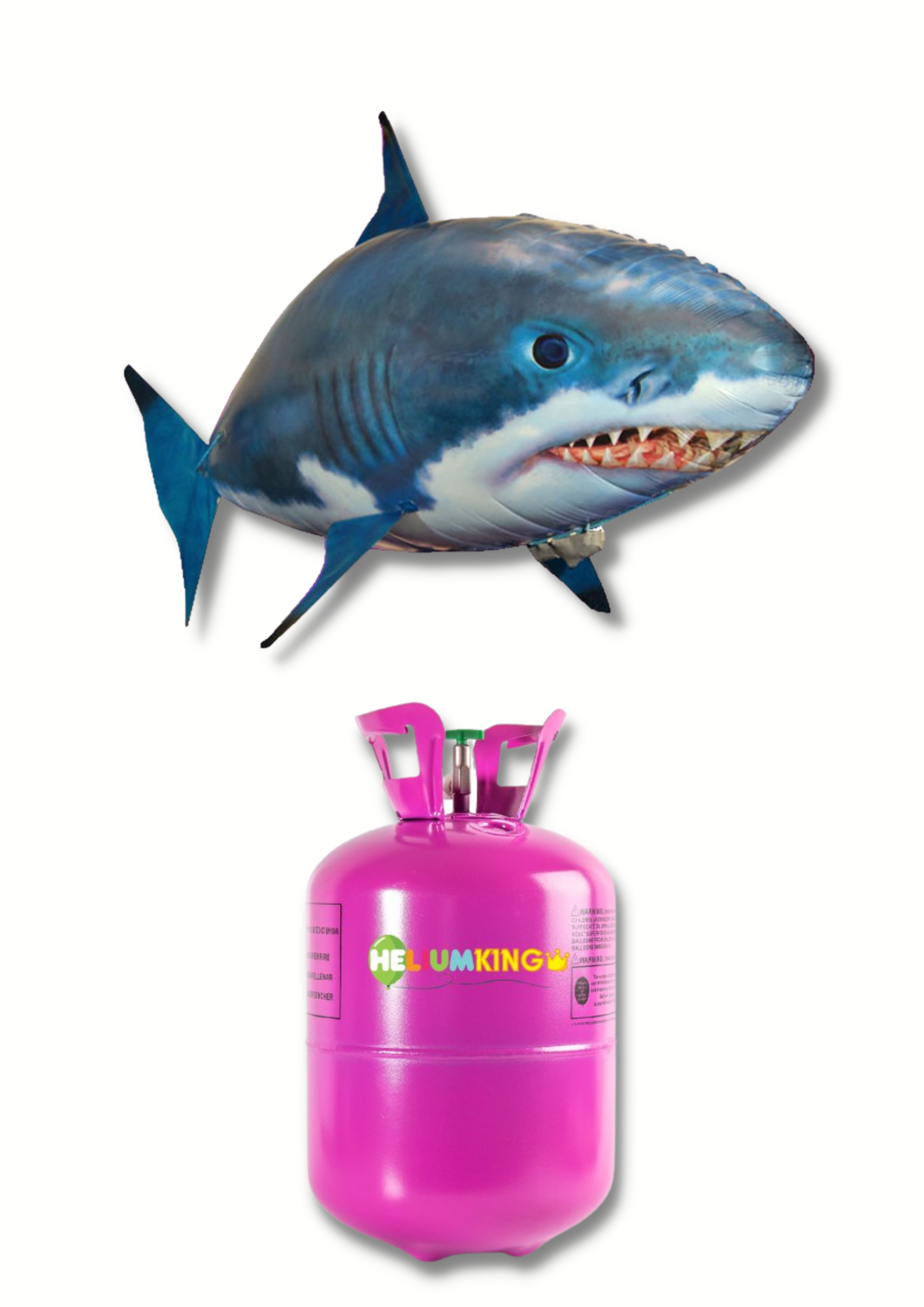 E-shop Lean Air Swimmers - Žralok + Hélium na 30 balónov