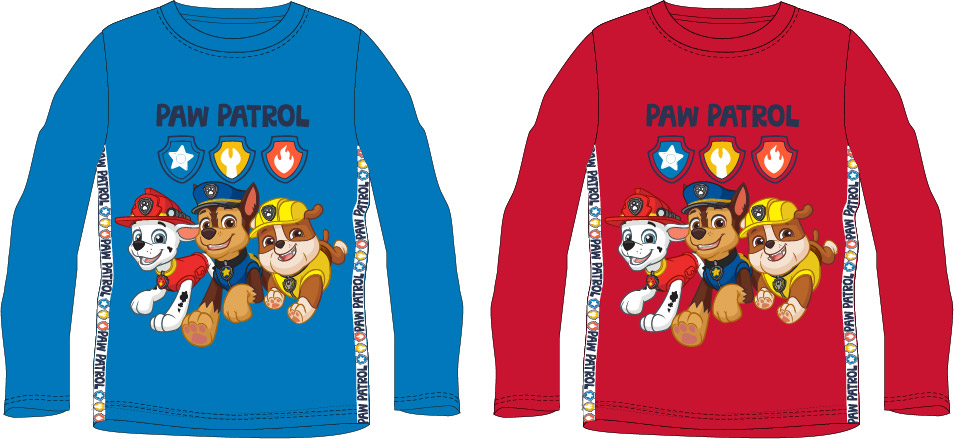 EPlus Chlapčenské tričko s dlhým rukávom - Paw Patrol, modré Veľkosť - deti: 104