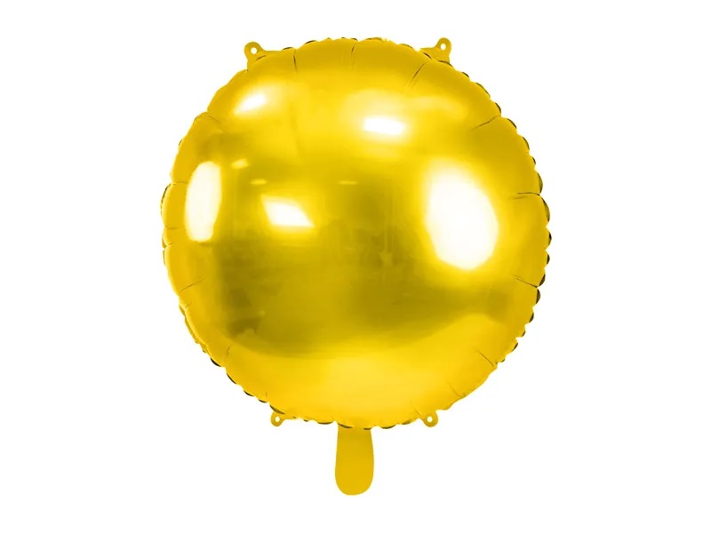 PartyDeco Fóliový balón - Zlatý kruh, 80 cm