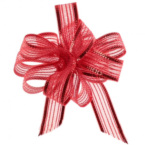 Santex Metalické stuhy - Jednofarebné Farba: Červená