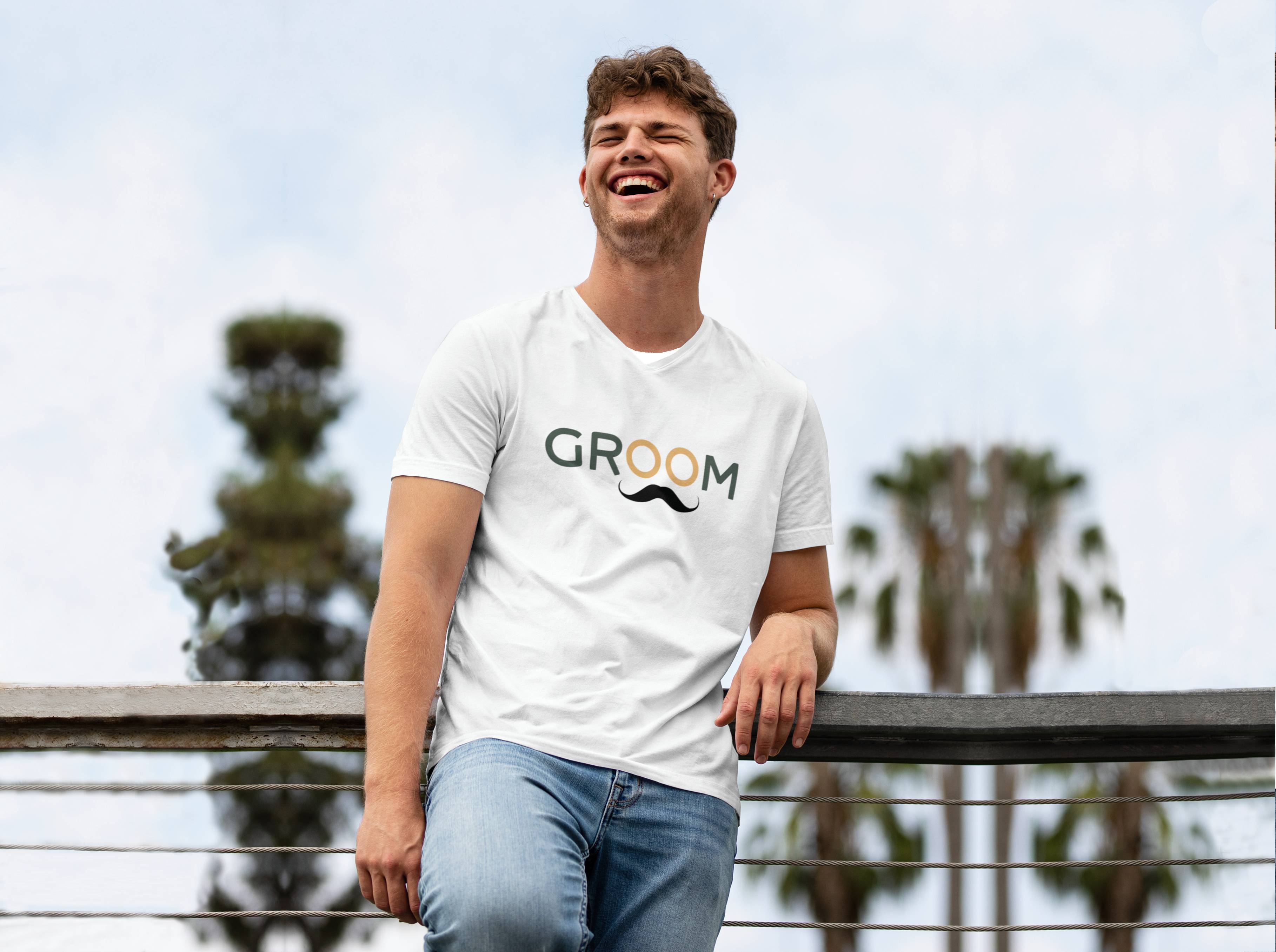 Personal Pánske tričko - Groom Farba: biela, Veľkosť - dospelý: S