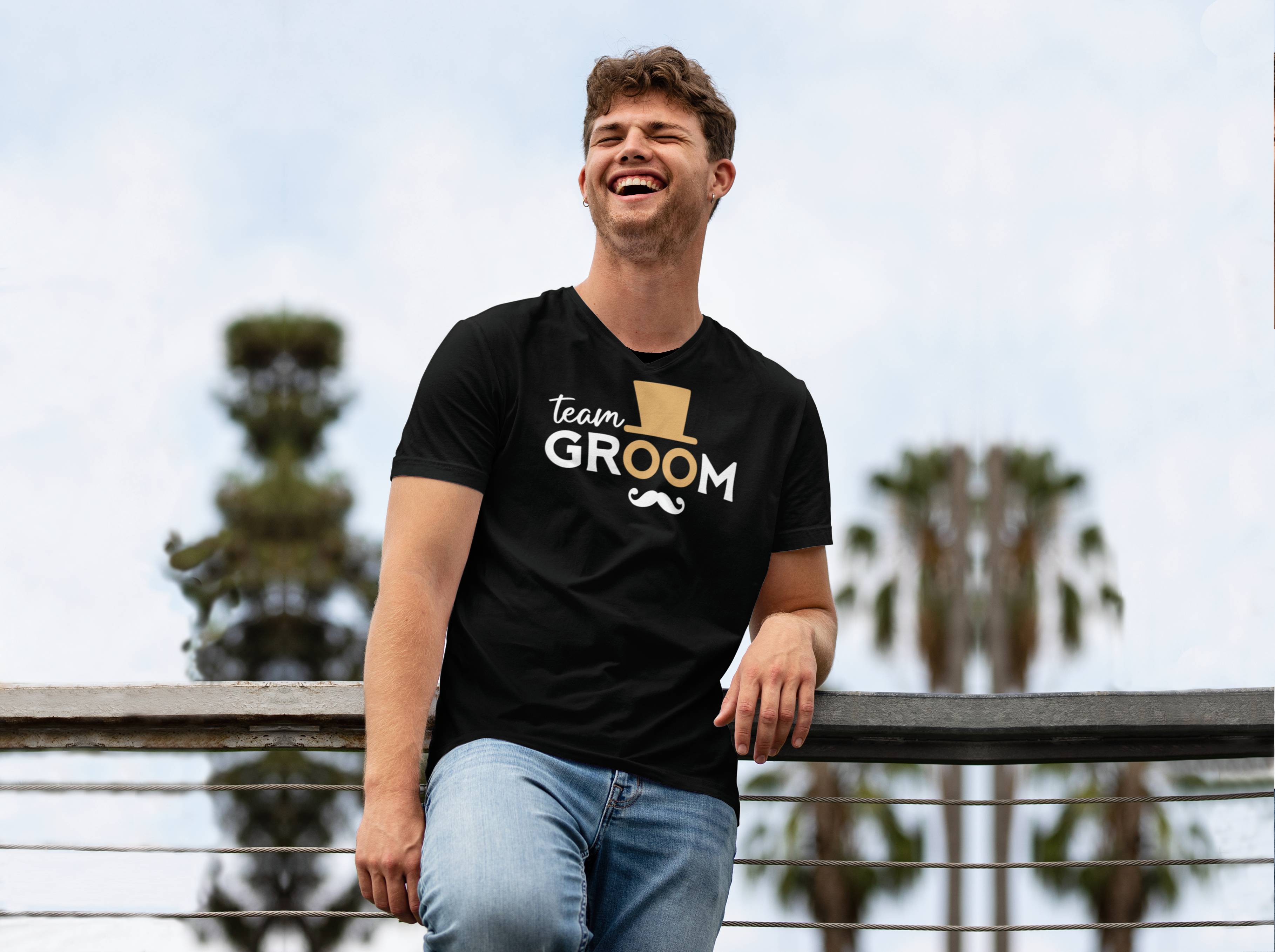 Personal Pánske tričko - Team Groom Farba: čierna, Veľkosť - dospelý: S