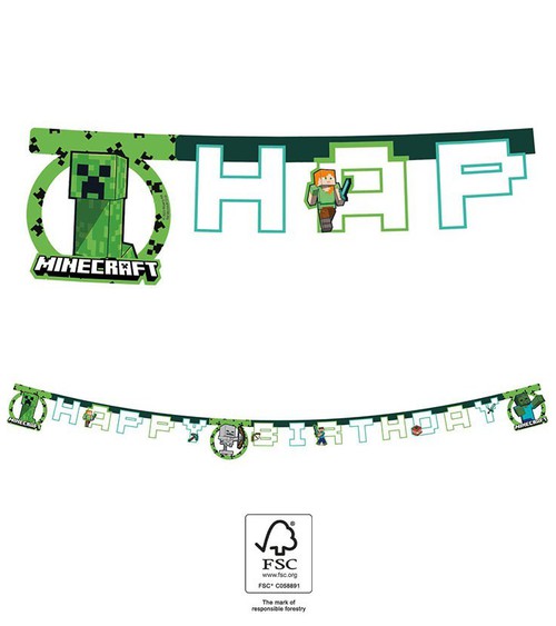 E-shop Procos Banner Happy Birthday - Minecraft