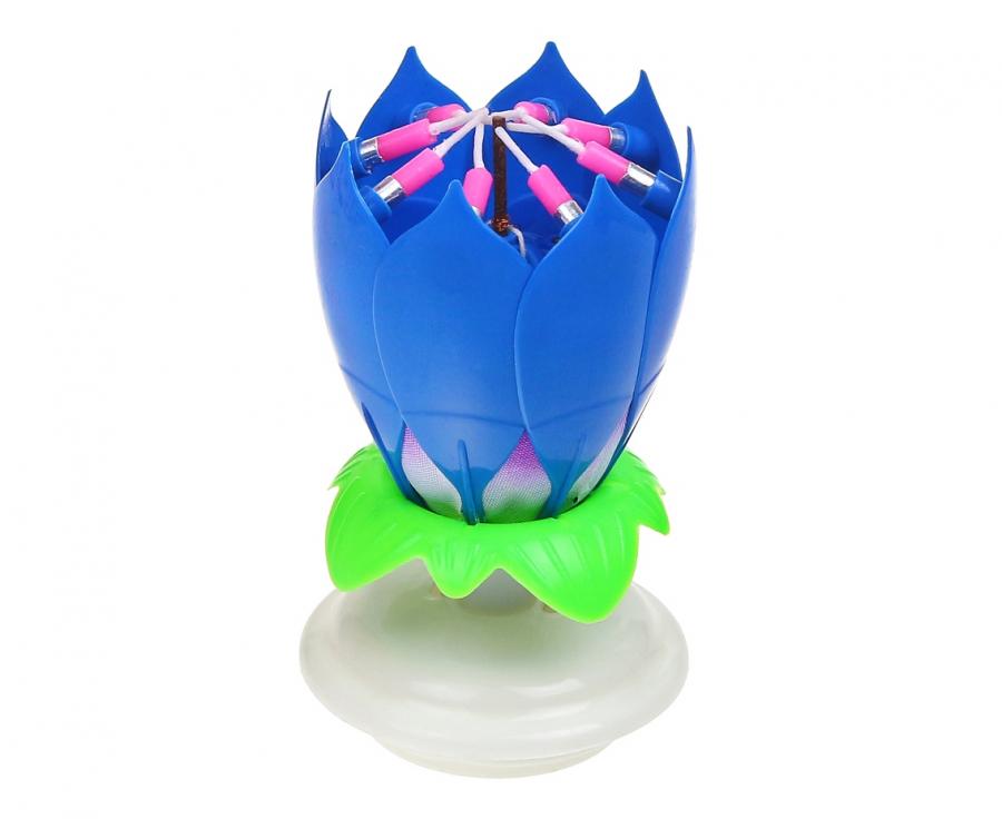 E-shop Godan Hrajúca sviečka Lotos modrá