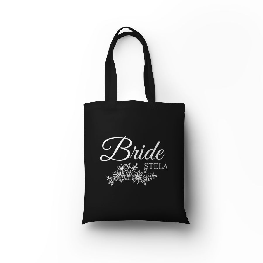 Personal Plátená taška s potlačou - Bride Farba: Čierna