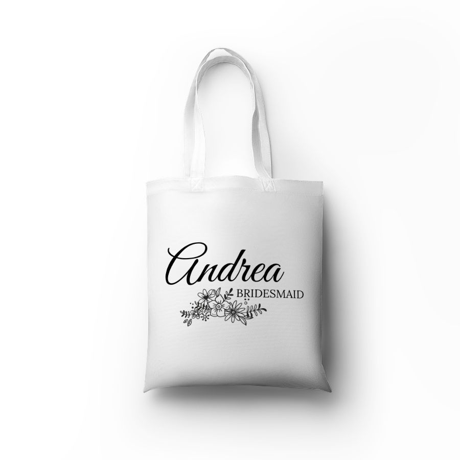 E-shop Personal Plátená taška s potlačou - Bridesmaid Farba: biela