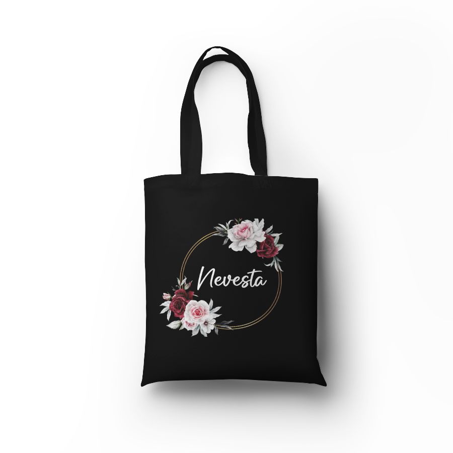 E-shop Personal Plátená taška s potlačou - Nevesta Farba: čierna