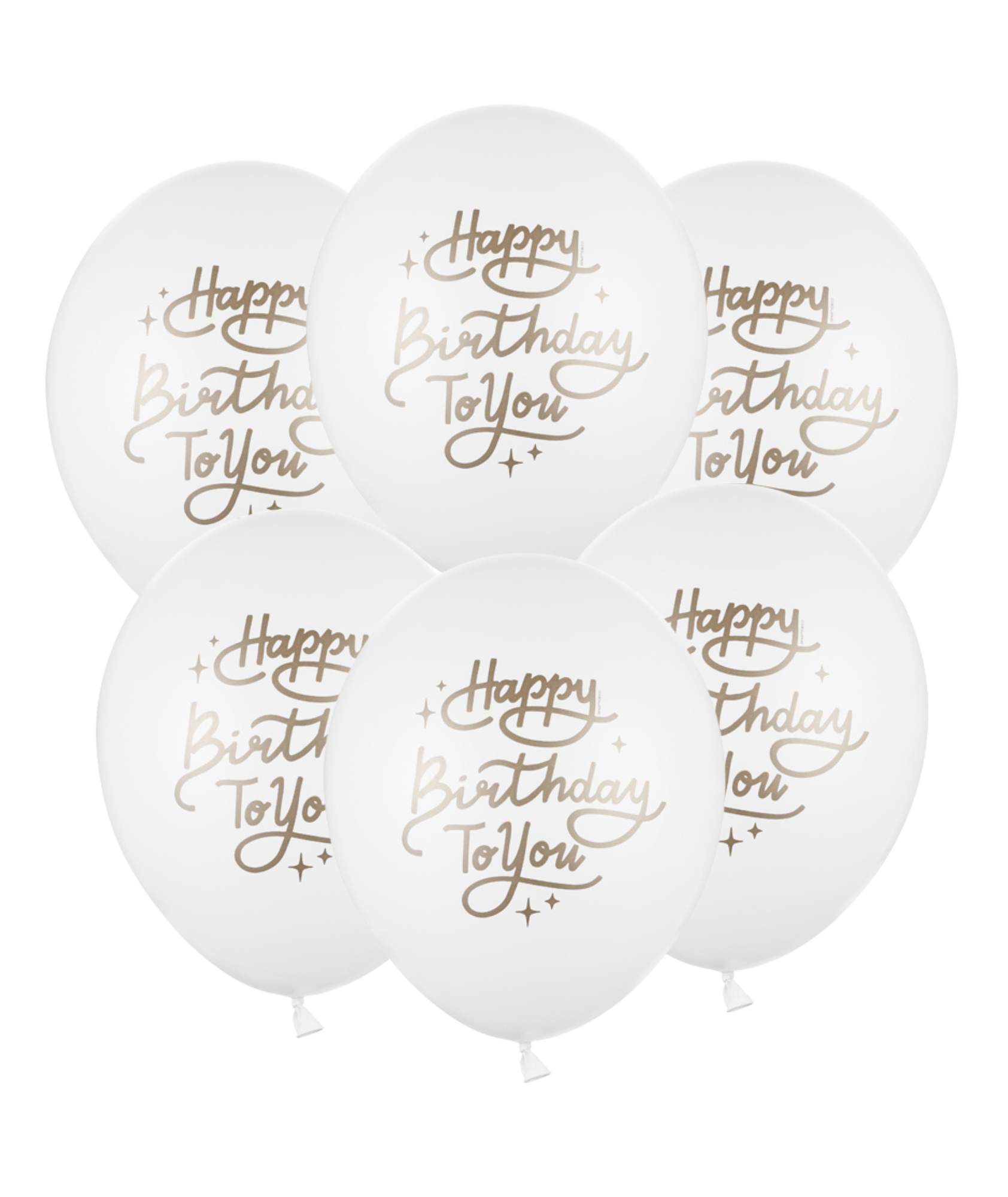 E-shop PartyDeco Balón biely - Happy Birthday To You 30 cm 50 ks