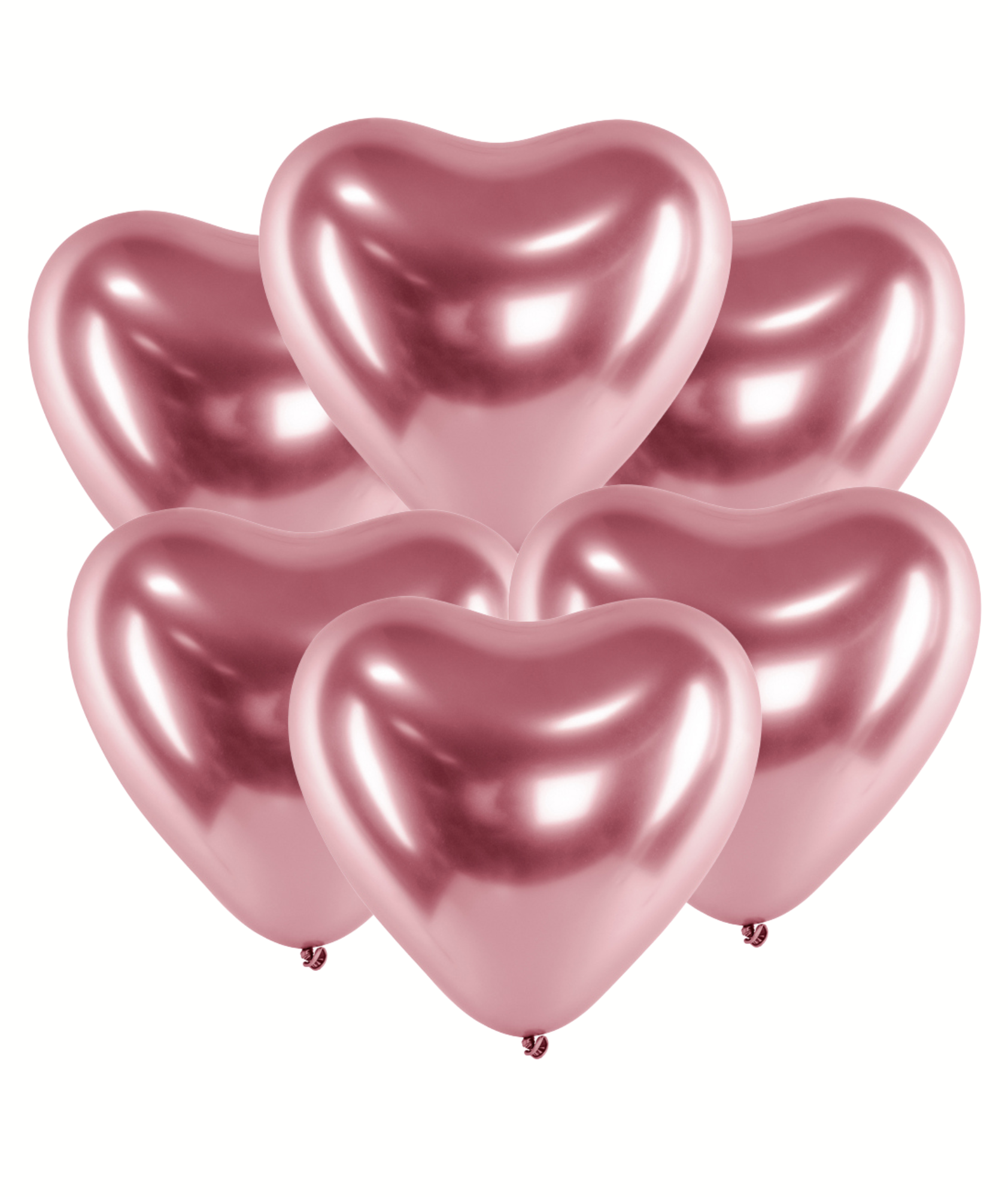 E-shop PartyDeco Balón chromový - Srdiečko ružové 50 ks