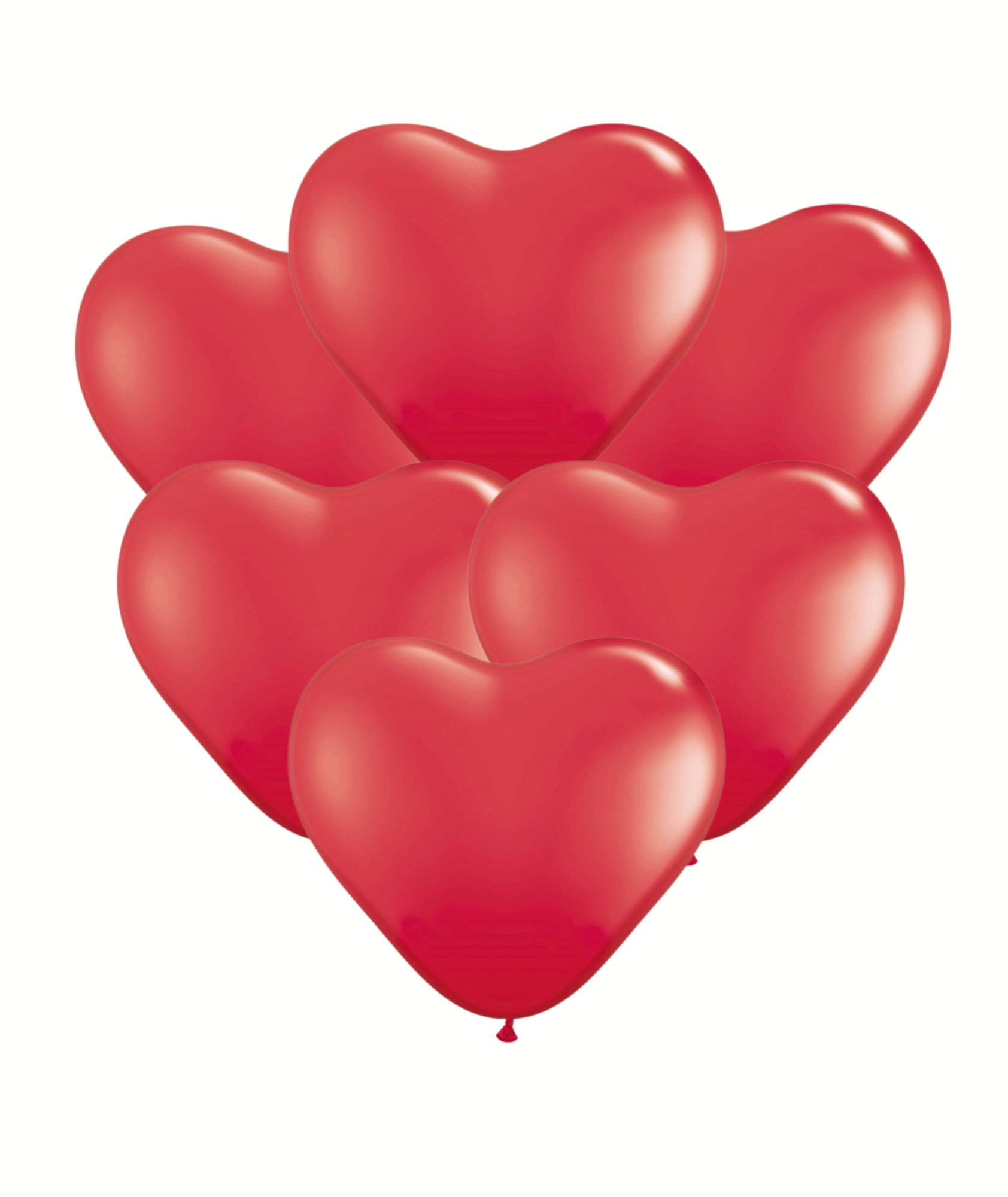 PartyDeco Balón  - Srdiečko červené 25 cm 100 ks