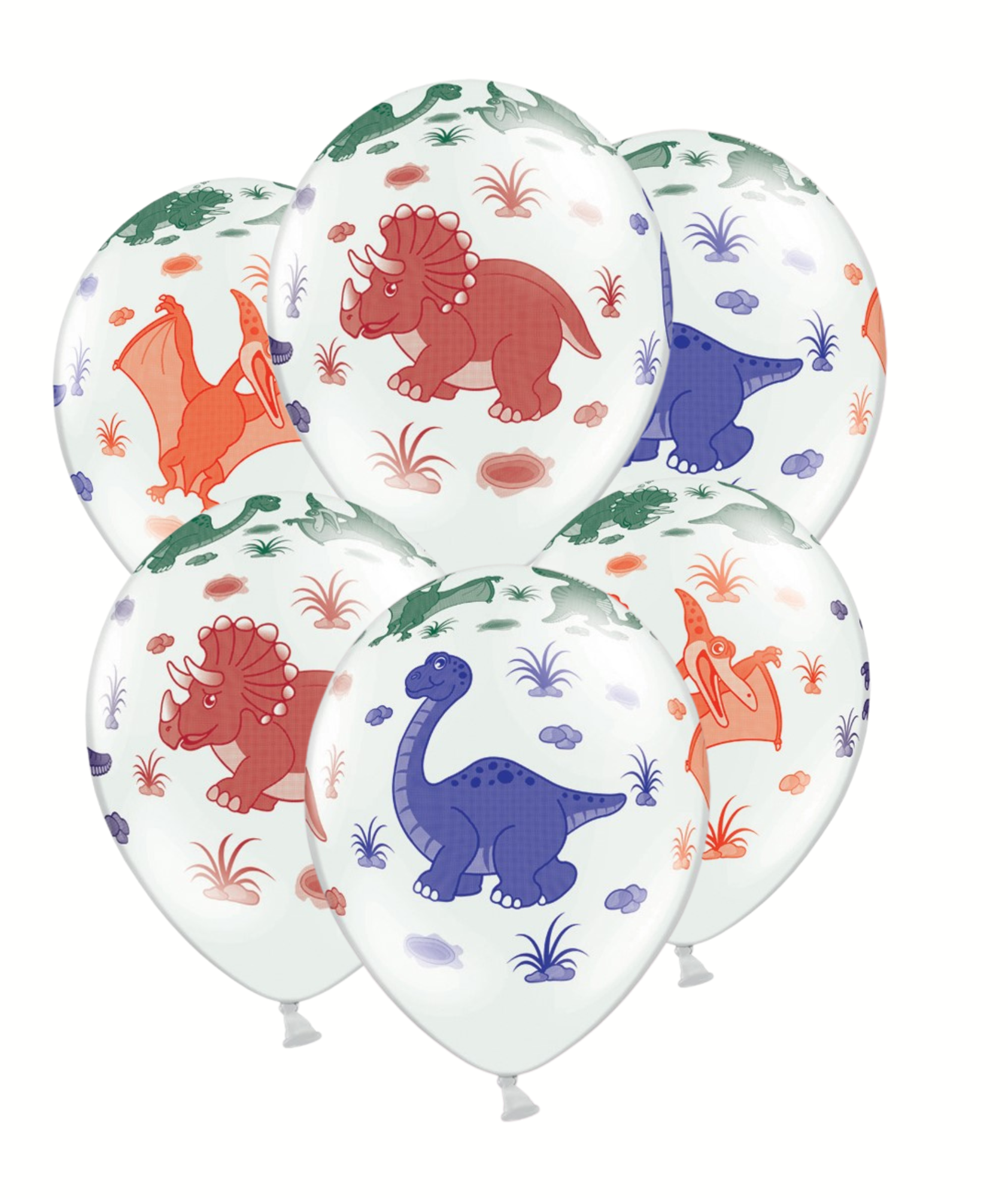 PartyDeco Balón  - Dinosaury 30 cm 50 ks
