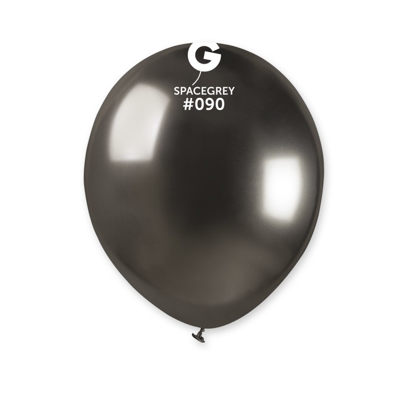 E-shop Gemar Balónik chrómový - šedý 13 cm 100 ks