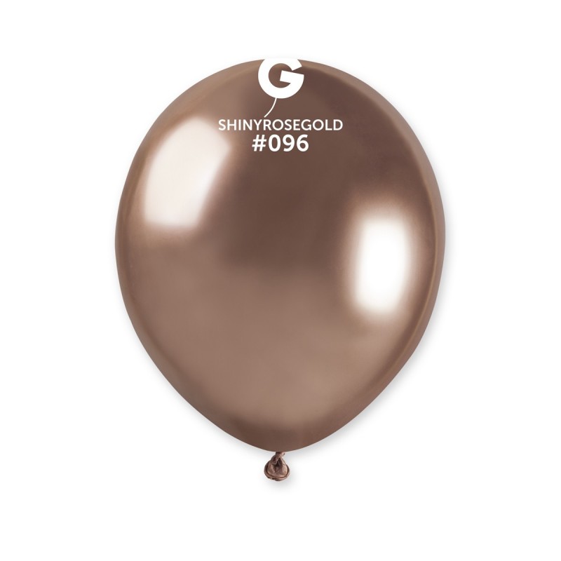 E-shop Gemar Balónik chrómový - ružovozlatý 13 cm 100 ks