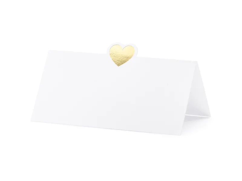 E-shop PartyDeco Menovka - zlaté srdiečko 10 ks
