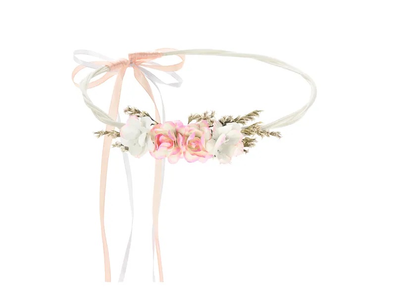 E-shop PartyDeco Čelenka s kvetmi - ružová
