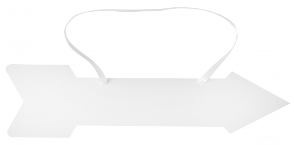 Santex Závesná dekoračná smerová šípka Farba: Biela