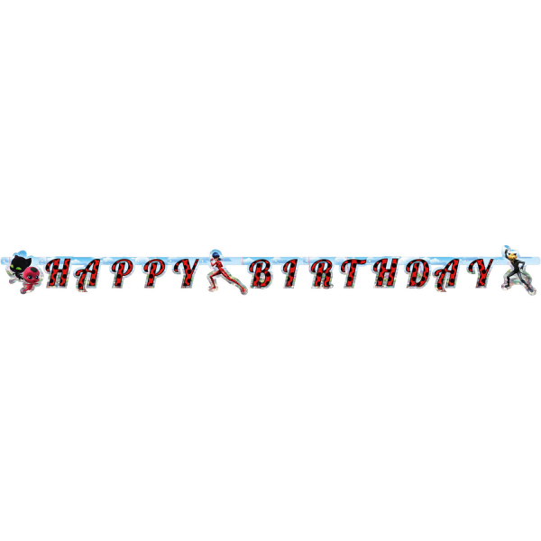 Amscan Banner - Happy Birthday Miraculous 15 x 200 cm