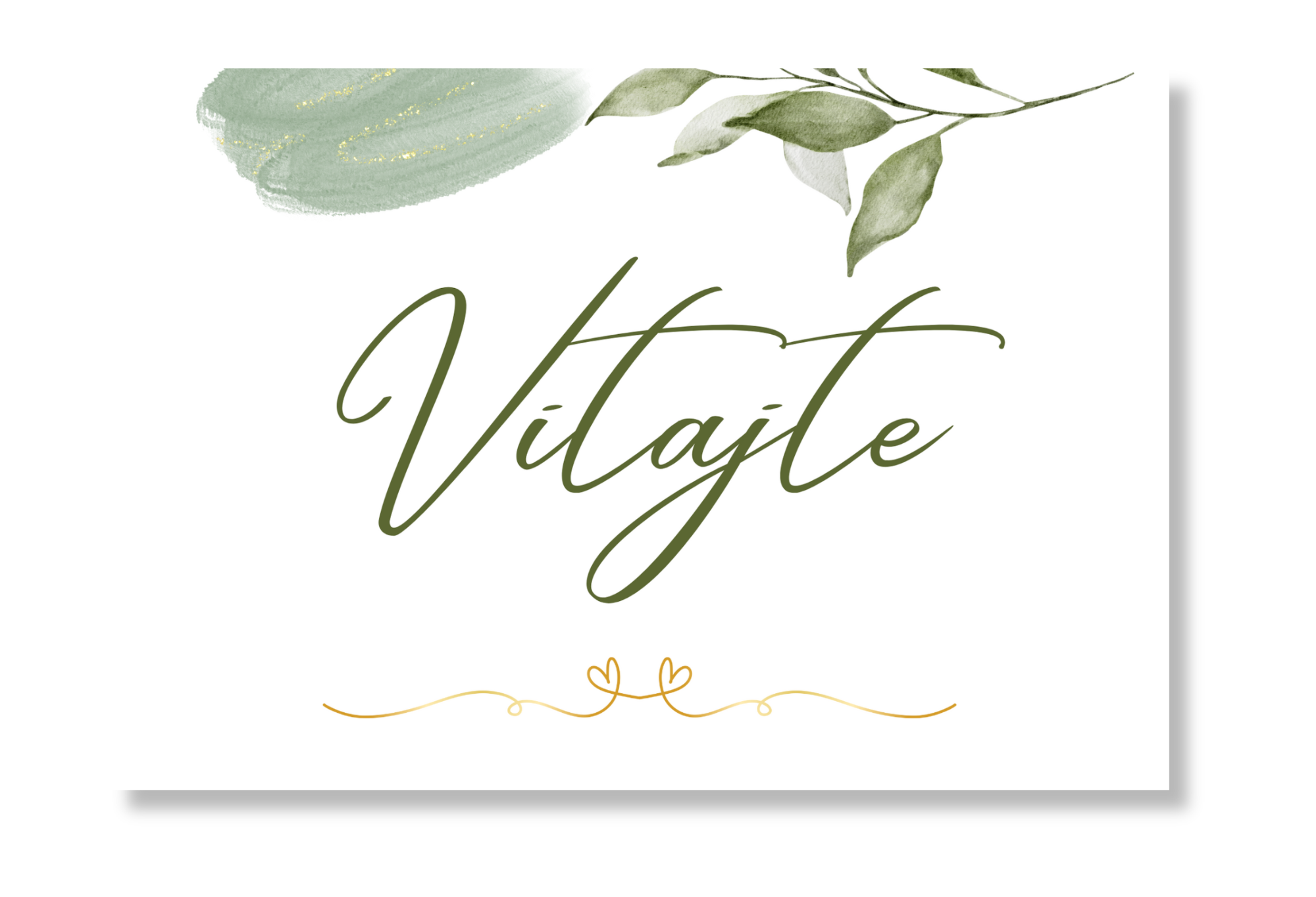 Personal Uvítacia tabuľa - Green & Gold