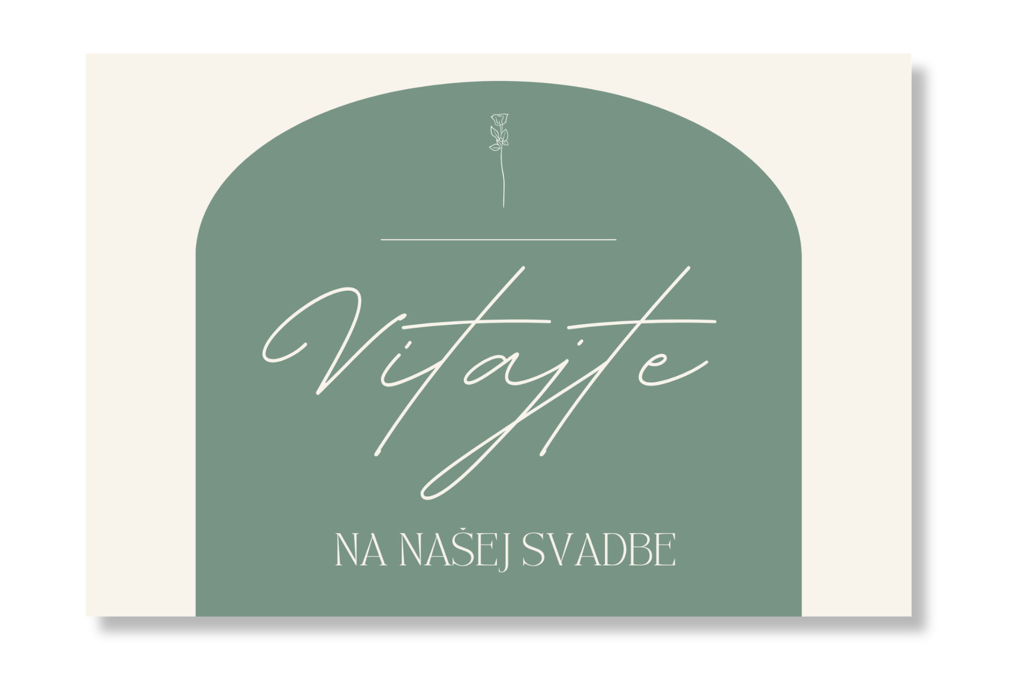 Personal Uvítacia tabuľa - Greenery Rose