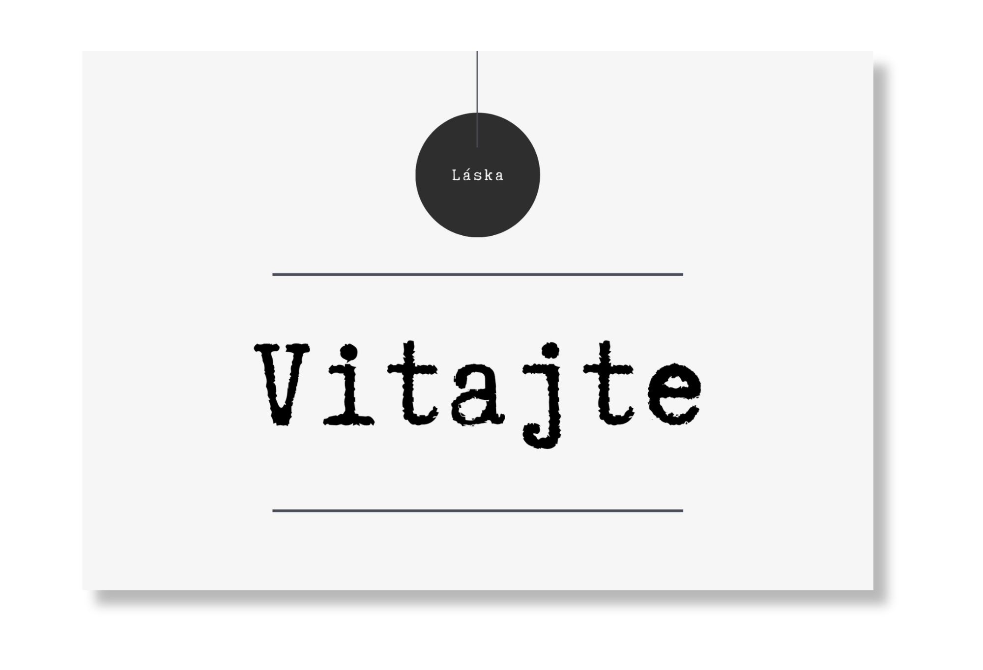 Personal Uvítacia tabuľa - Minimalism