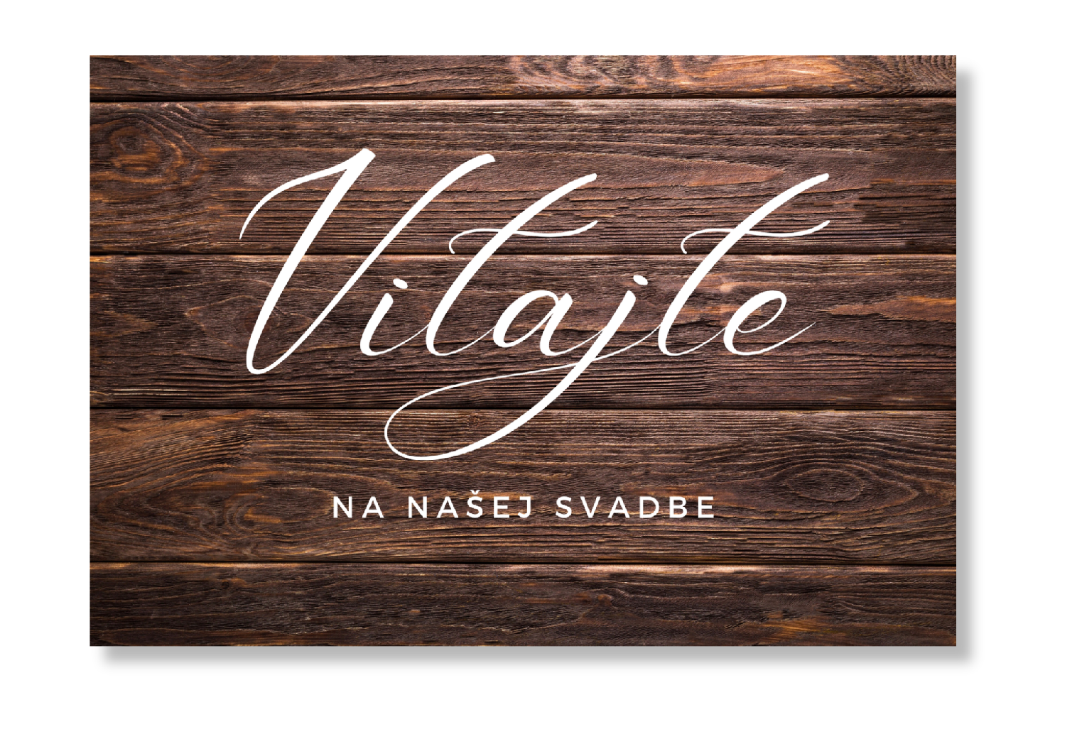 Personal Uvítacia tabuľa - Wood