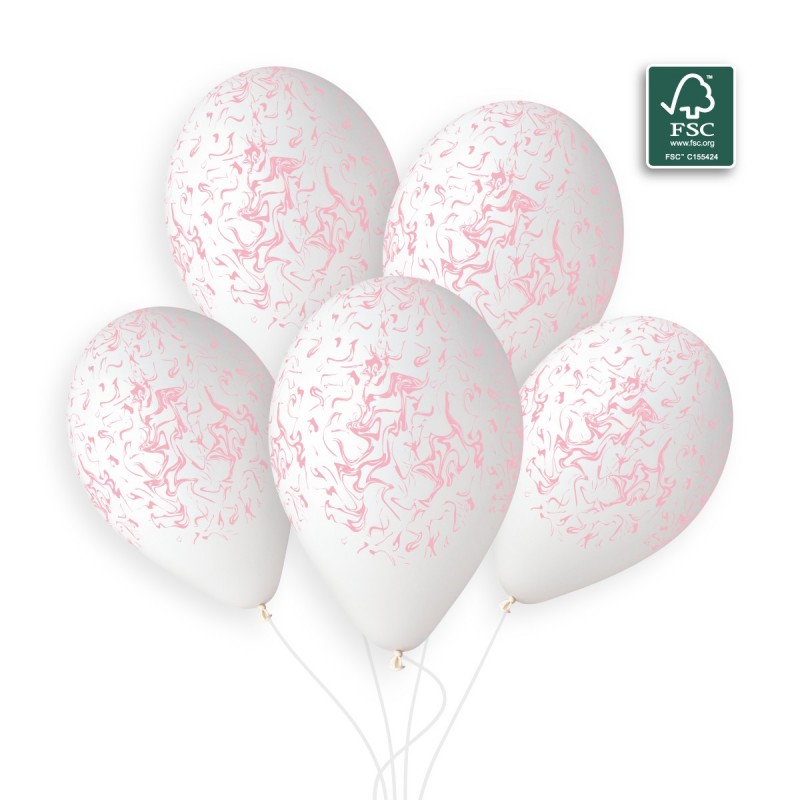 E-shop Svet balonku Balón - Mramor ružový 33 cm