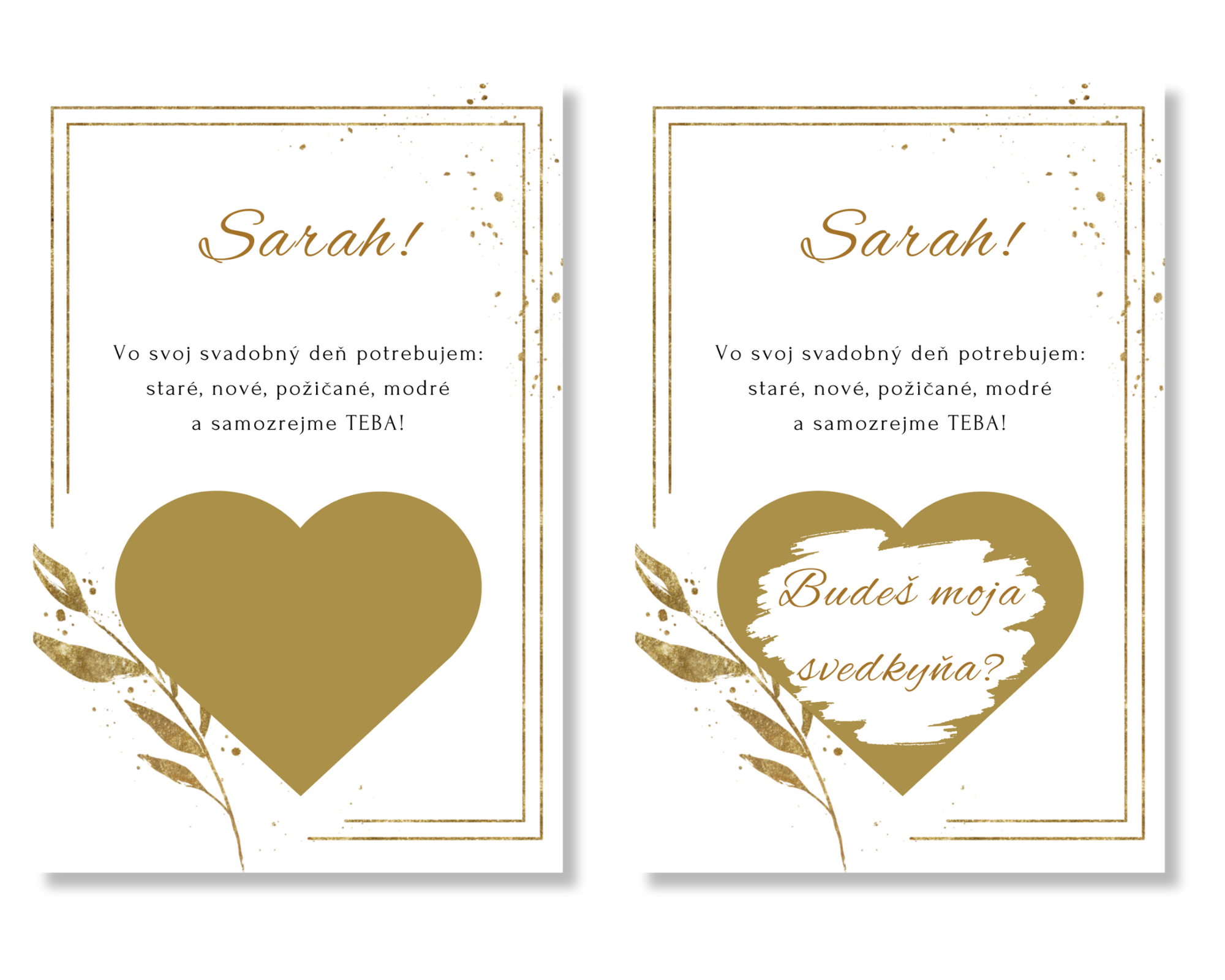Personal Stierací žreb pre svedkyňu  - Modern Gold Farba: Strieborná