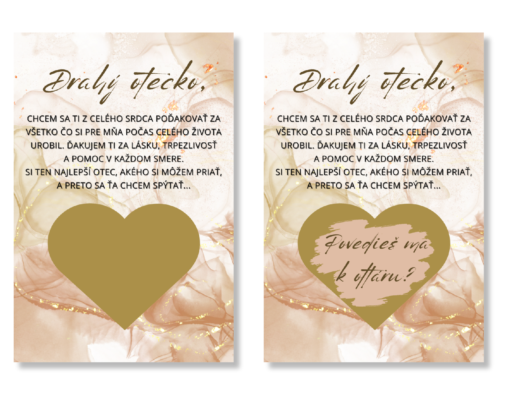 Personal Stierací žreb Povedieš ma k oltáru ?  - Peach Aquarell Farba: Strieborná