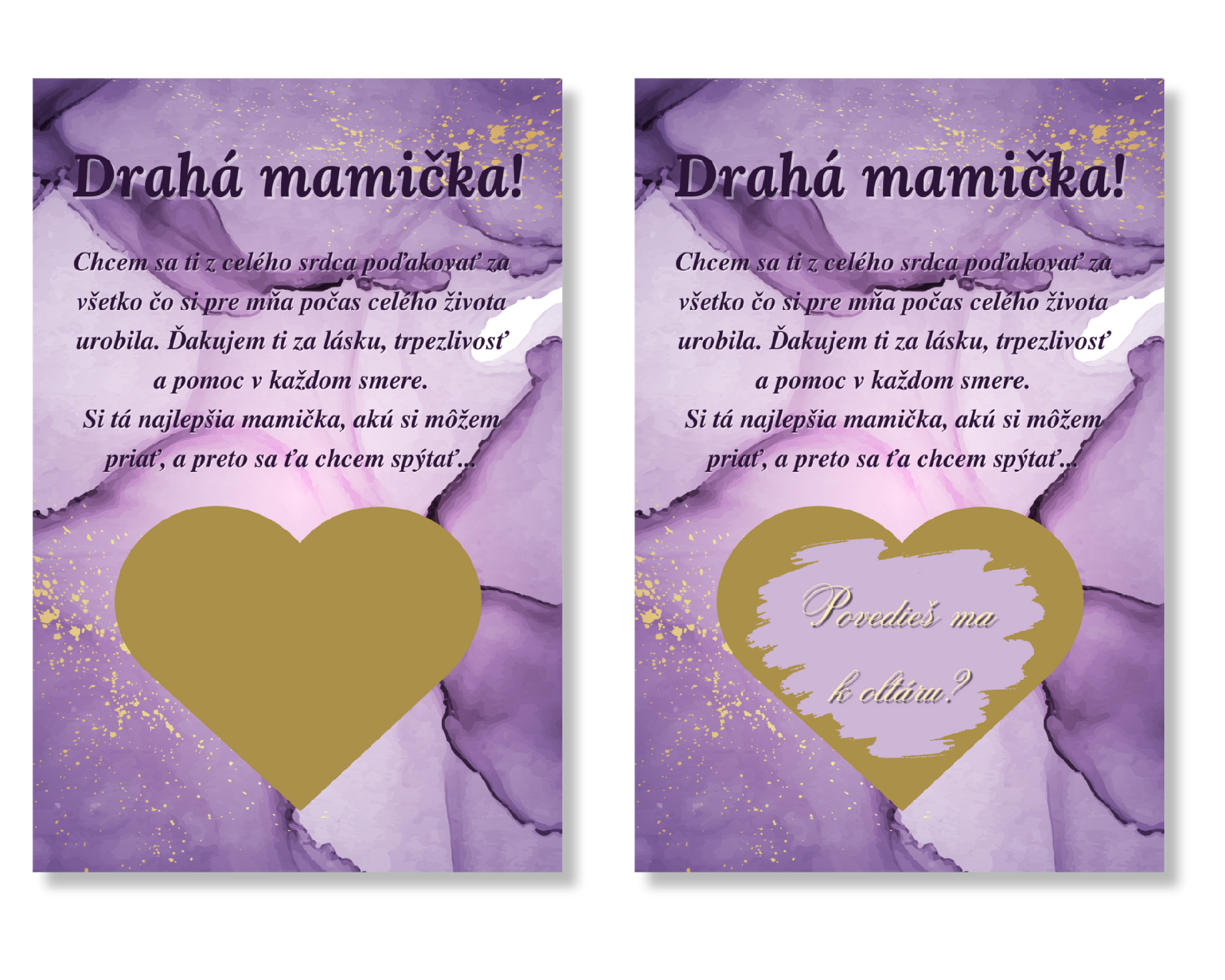 Personal Stierací žreb Povedieš ma k oltáru ?  - Purple & Gold Farba: Strieborná