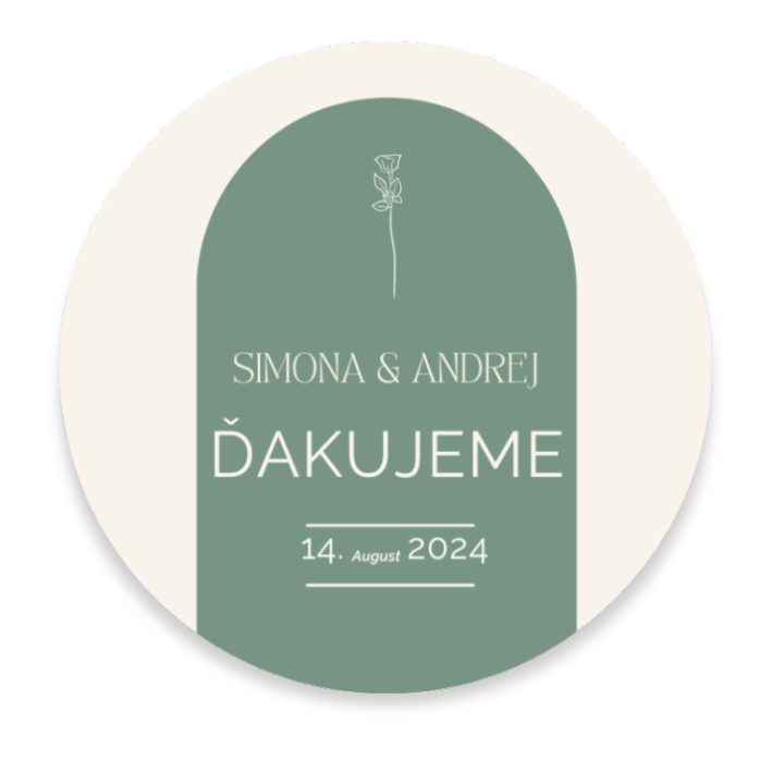 Personal Magnetka - Greenery Rose