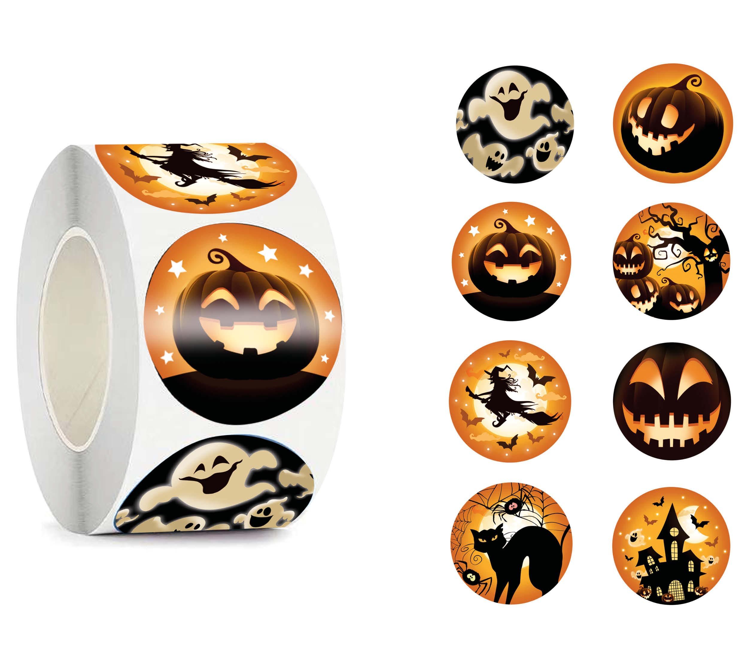 E-shop Guirca Okrúhle nálepky - Halloween 200 ks