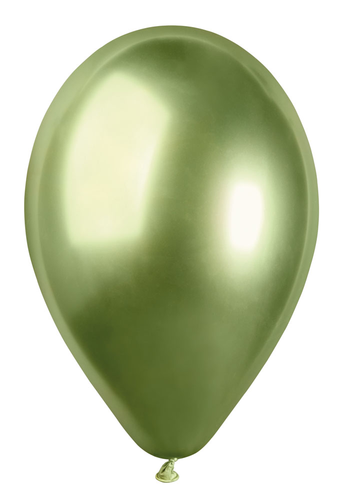 E-shop Svet balonku Balónik chrómový SHINY - Kiwi 33 cm