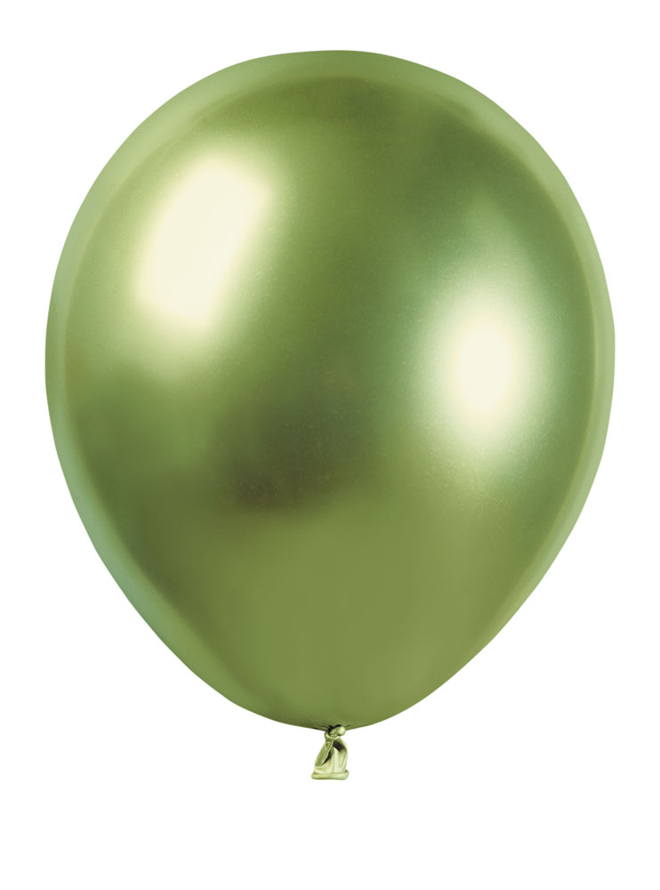 E-shop Svet balonku Balónik chrómový SHINY - Kiwi 13 cm