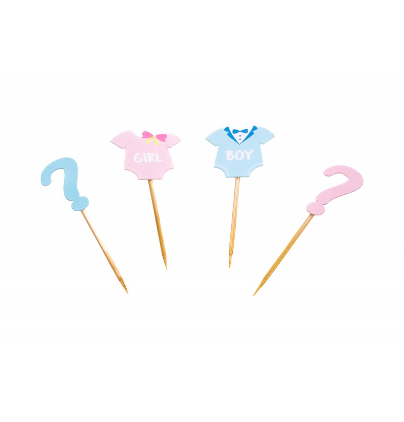 E-shop Chaks Ozdoby na cupcakes - Boy or Girl 8 ks