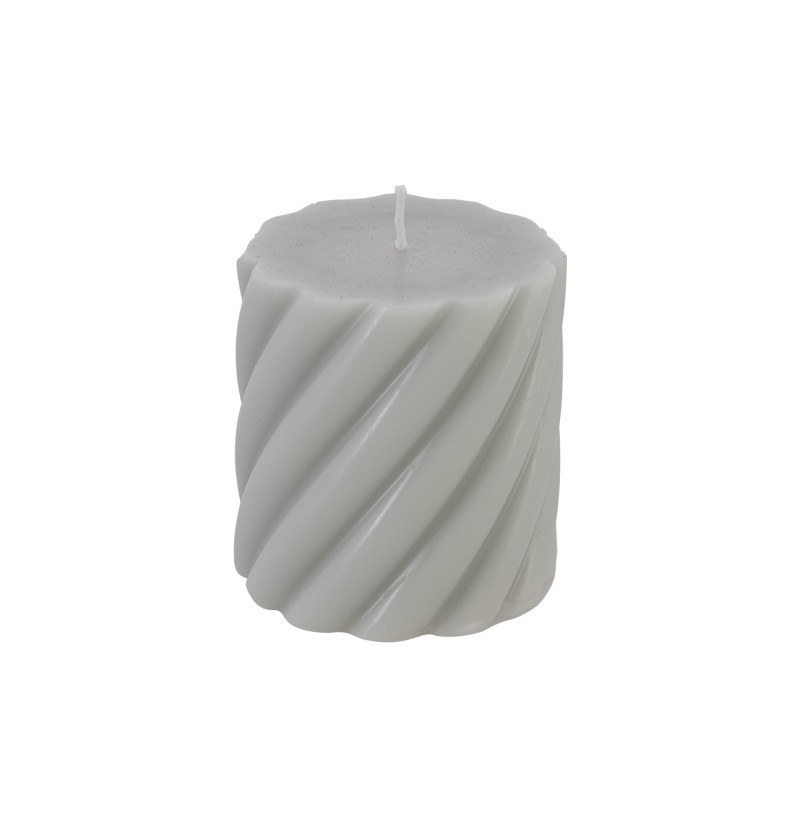 E-shop Chaks Sviečka špirála - Šedá 7 x 7,5 cm