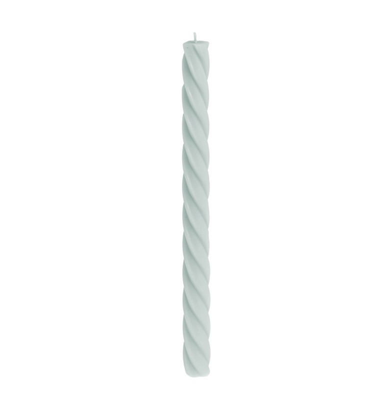E-shop Chaks Kónická sviečka - Špirála Sage Green 2 ks