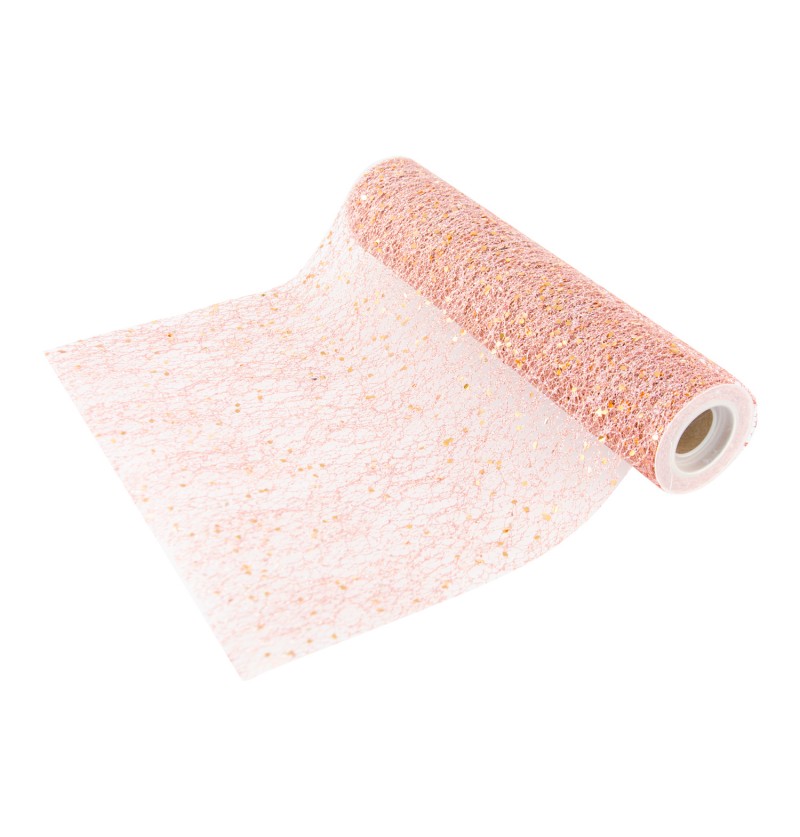 E-shop Chaks Behúň na stôl Glitter - Ružovozlatý