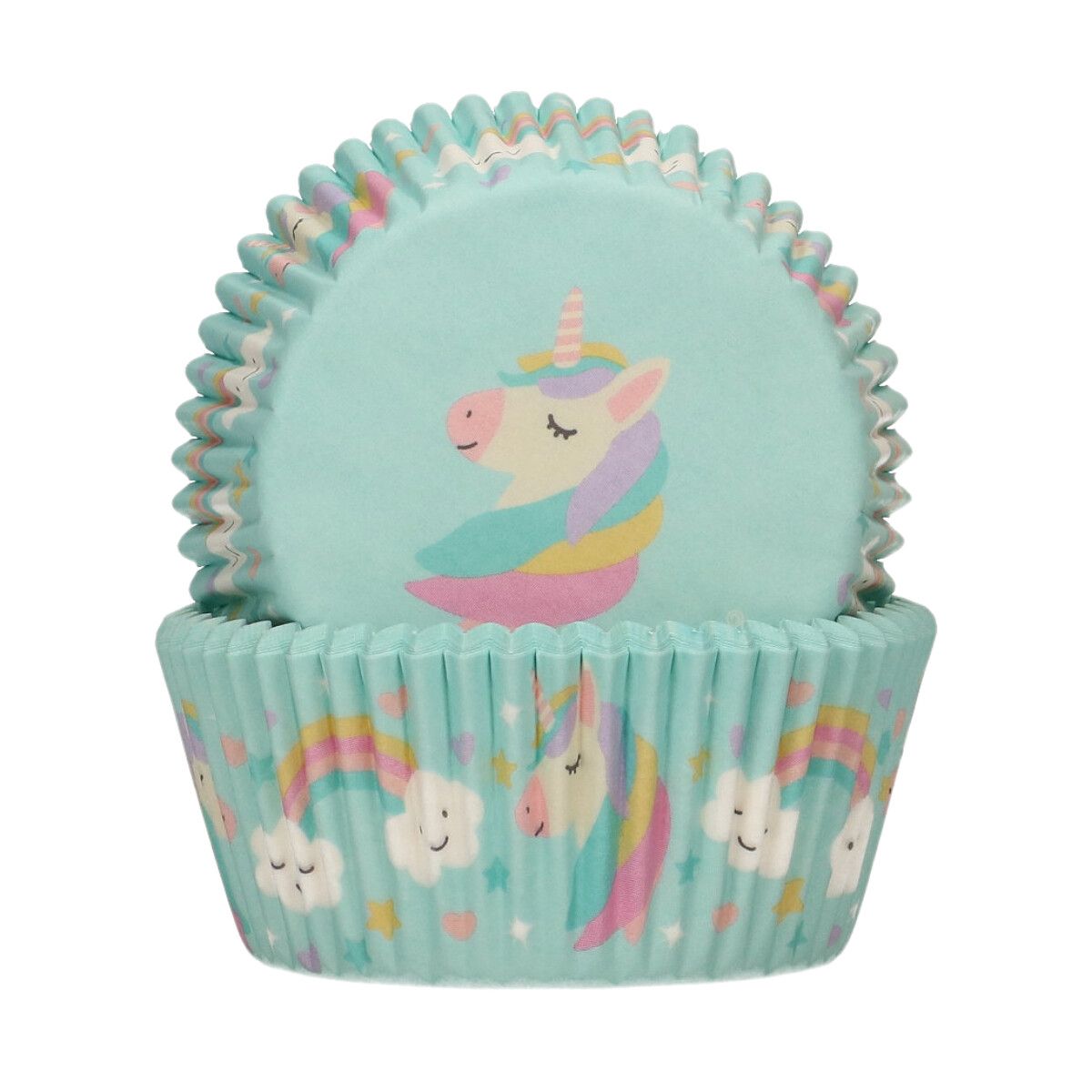 E-shop Cakesupplies Košíčky na pečenie - Modré Unicorn 48 ks