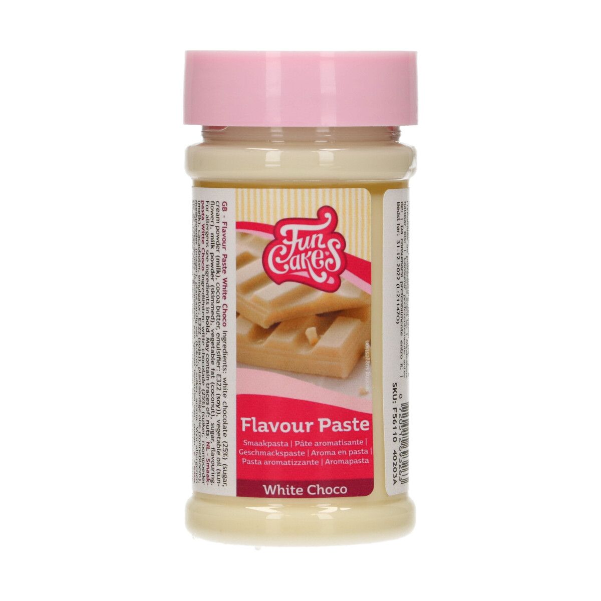 E-shop Cakesupplies Ochucovacia pasta Funcakes - Biela čokoláda 100 g