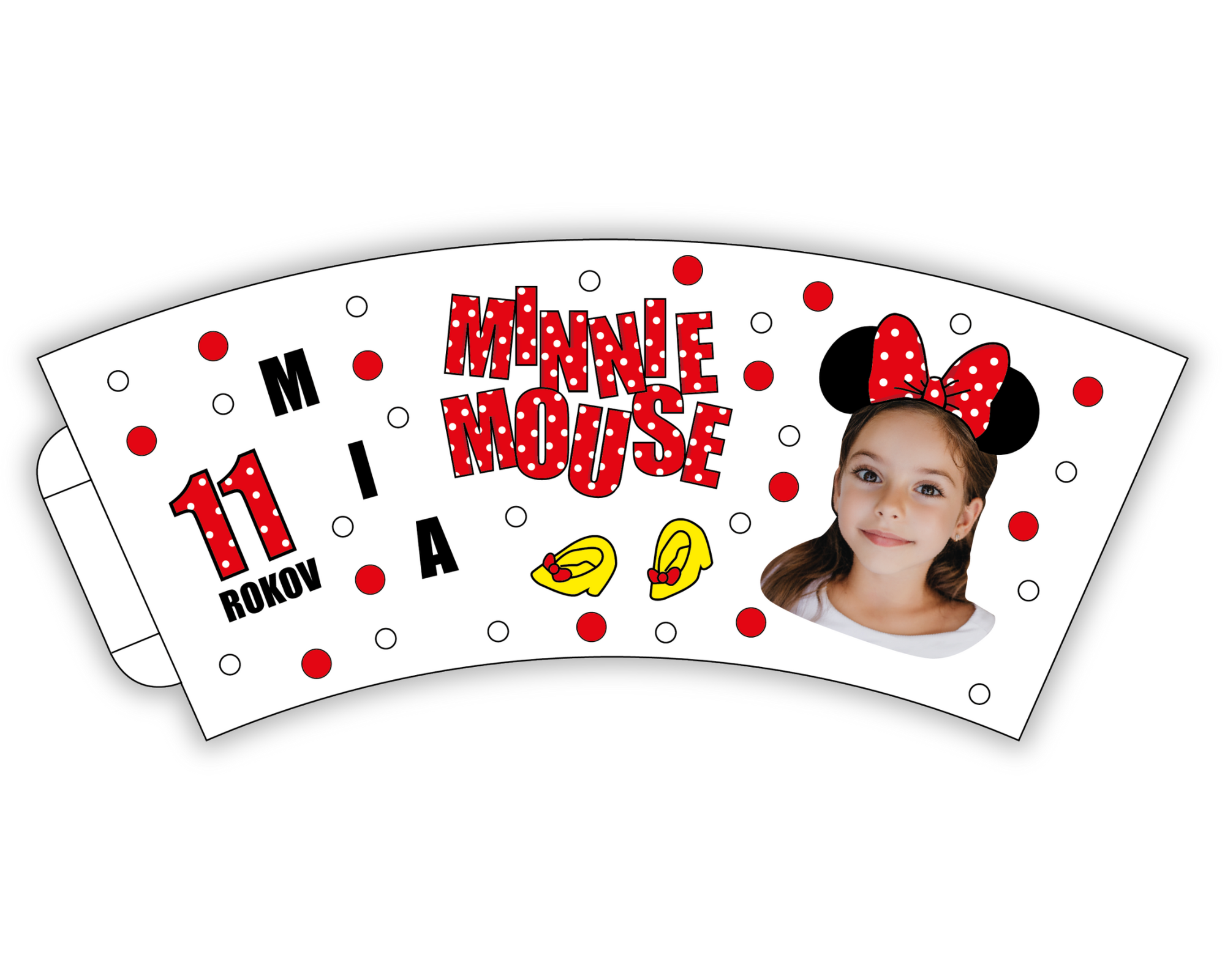 Personal Personalizované papierové poháre 6 ks - Minnie Mouse