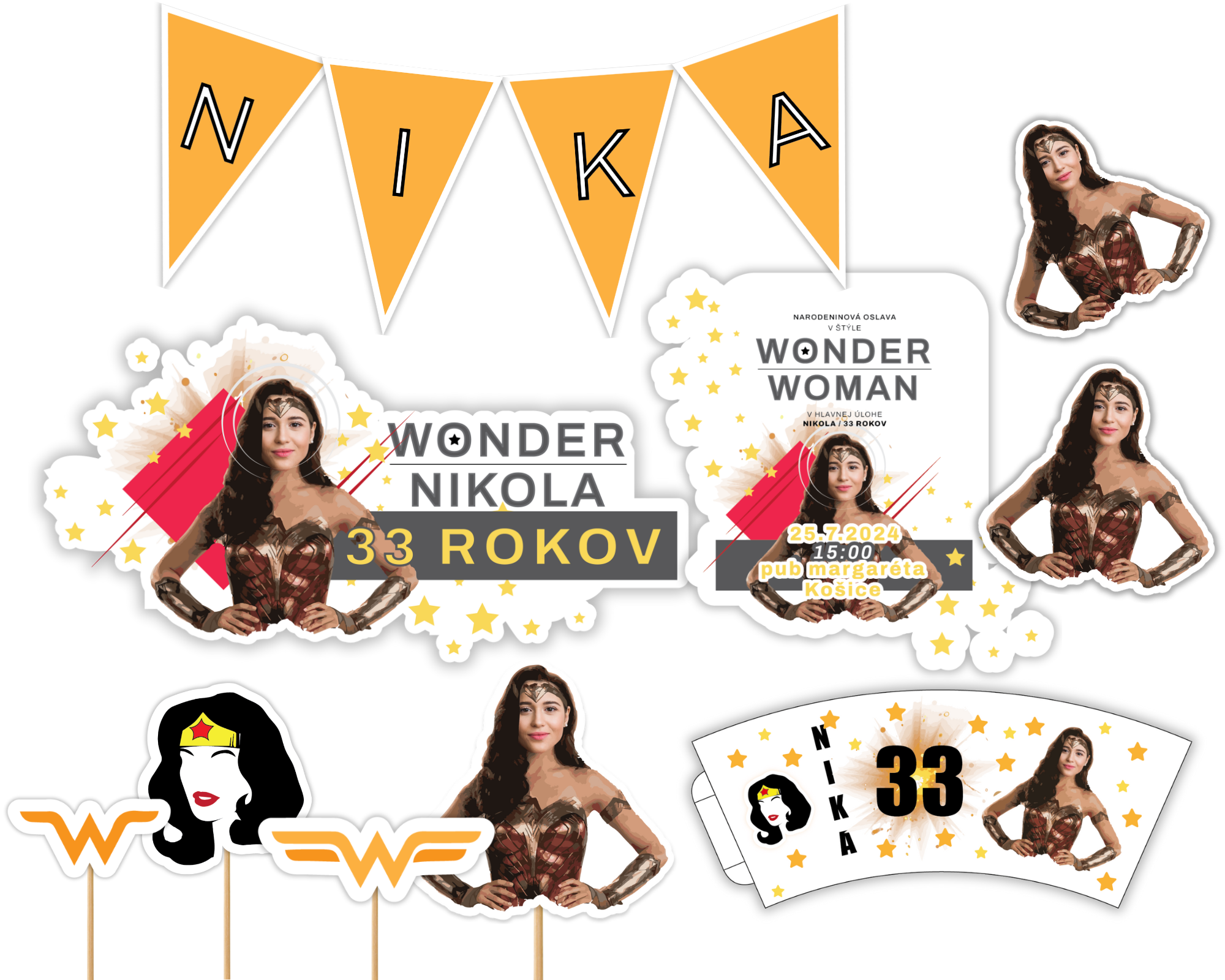 Personal Personalizovaný narodeninový set -Wonder Woman