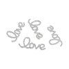 Konfety strieborné s kamienkami - Love