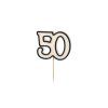 Narodeninová sviečka 50 - Čierno-biela