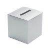 matt silver foldable wedding urn 23cm x 23cm x 23cm